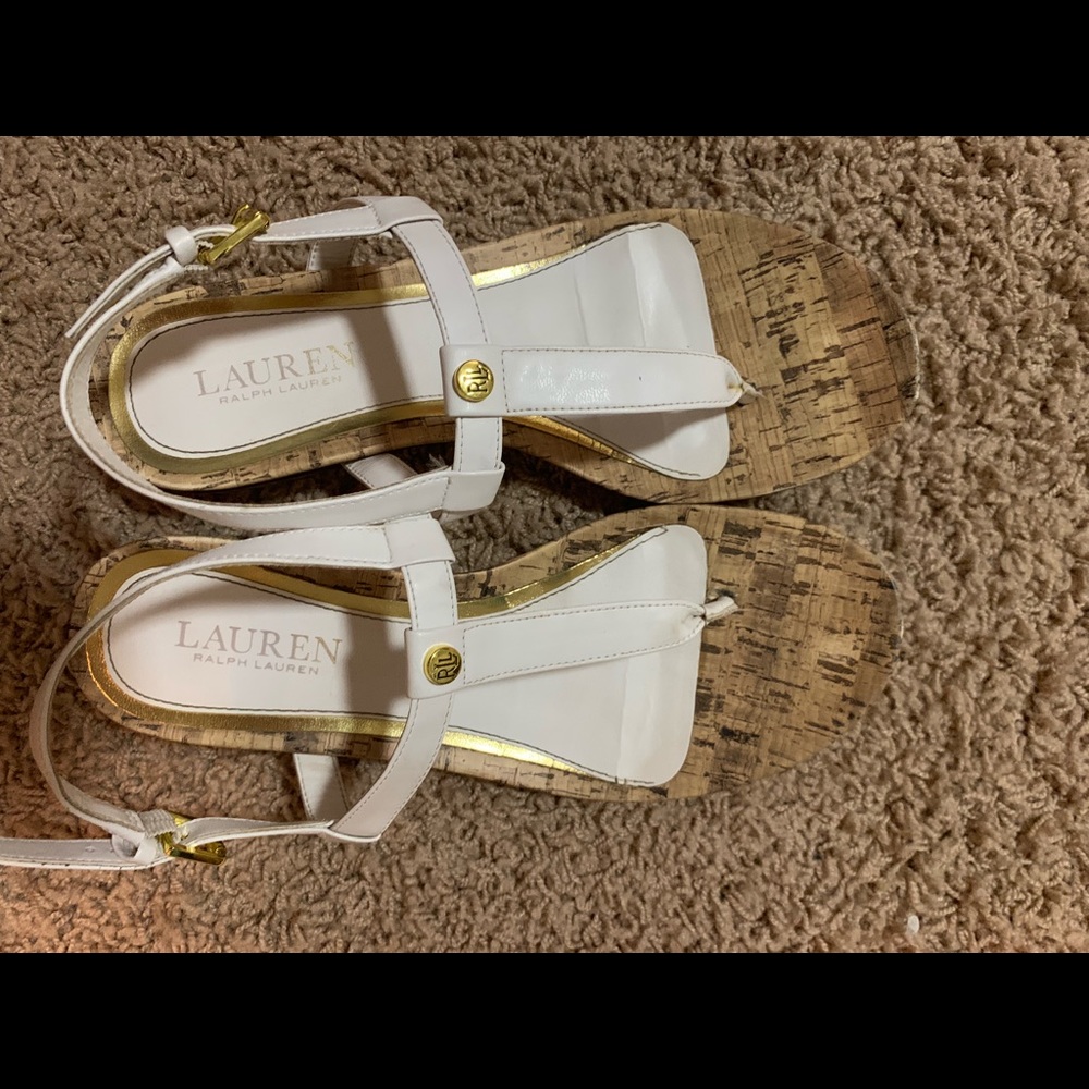 Women’s Ralph Lauren white sandals